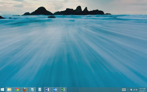 Windows 8.1 Desktop With Start Button