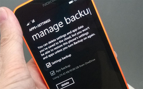 Windows Phone 8.1 Backup Restore