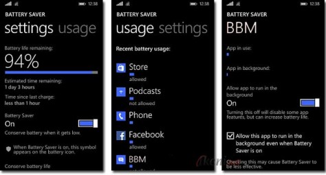BBM Windows Phone Battery Saver