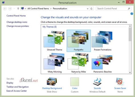 Personalization Theme Windows 8