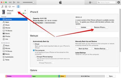 Restore ipsw iOS iPhone lewat iTunes