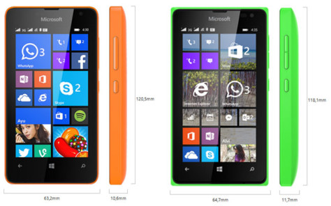 Microsoft Lumia 430 vs Lumia 435