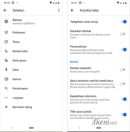 Cara Mematikan Autocorrect Text di Google Keyboard Android | Ikeni.net